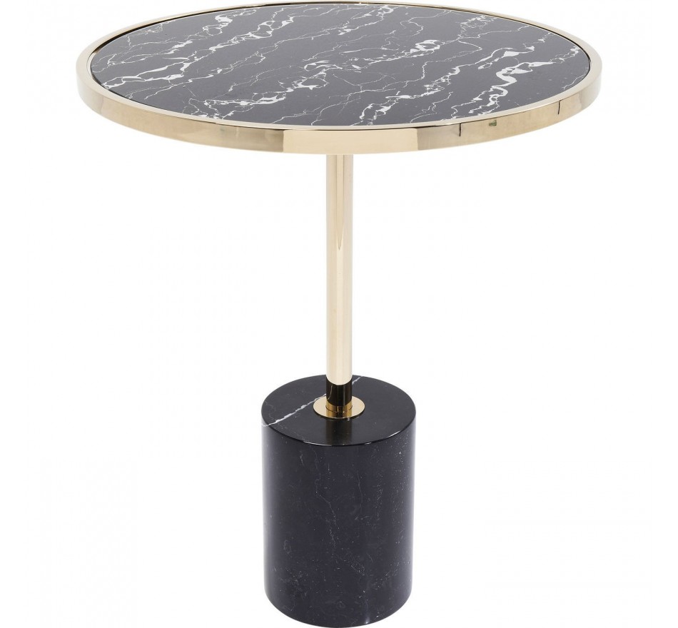 Table d'appoint San Remo marbre noir 46cm Kare Design