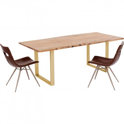 Table Harmony acacia laiton 200x100cm Kare Design