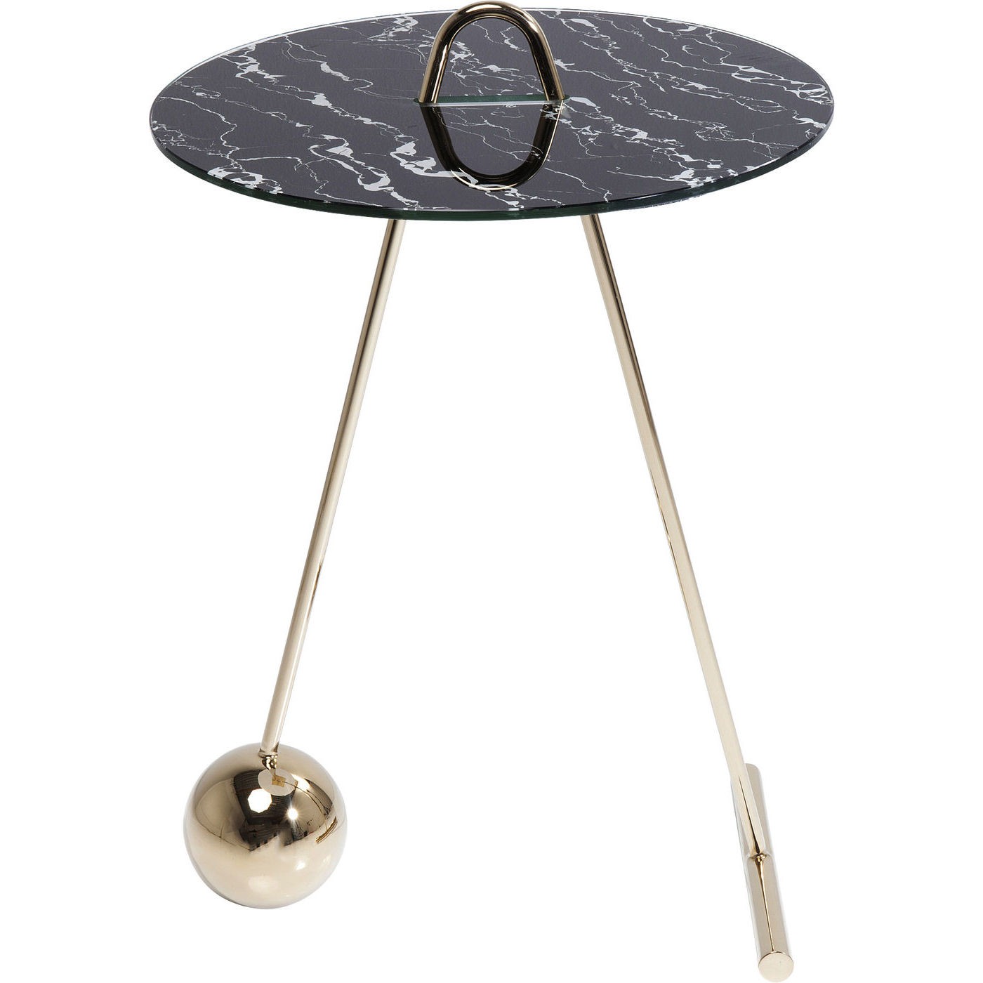 Table d'appoint Touch Duo noire 46cm Kare Design