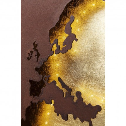 Applique lumineuse carte du monde LED Kare Design