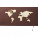 Applique carte du monde LED Kare Design