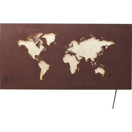 Applique lumineuse carte du monde LED Kare Design