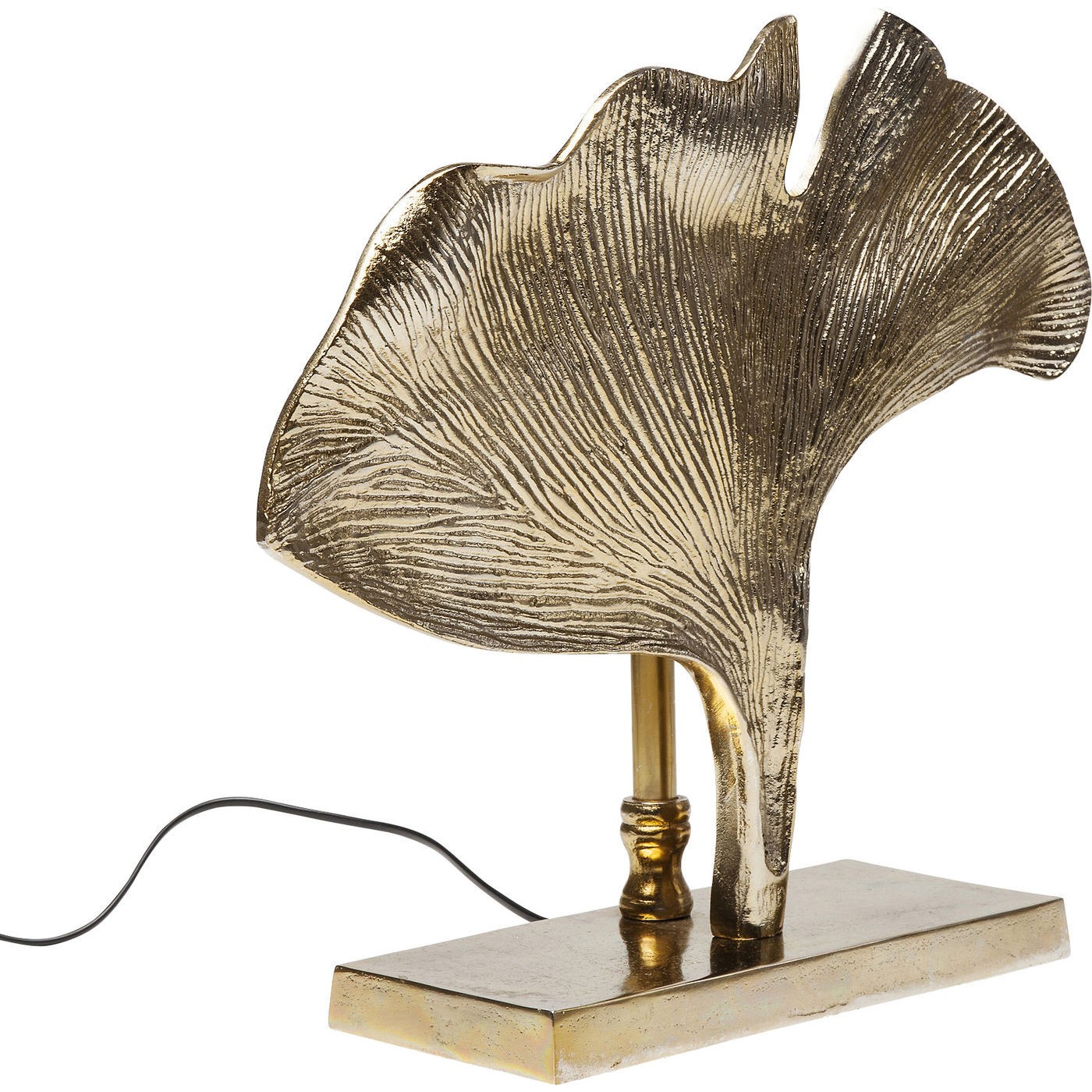 Lampe de table feuille de ginkgo dorée Kare Design