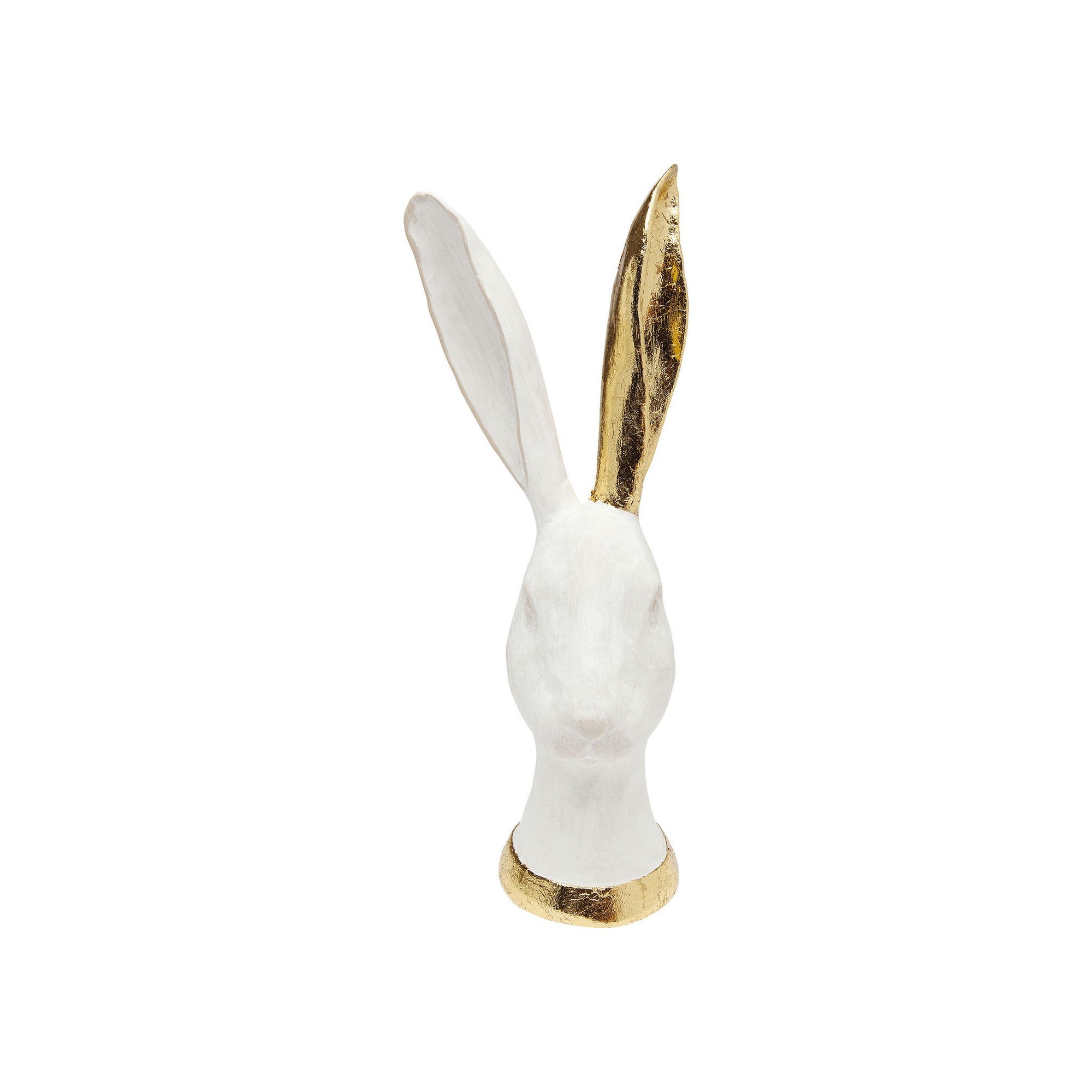 Déco tête de lapin blanc et doré 30cm Kare Designgn