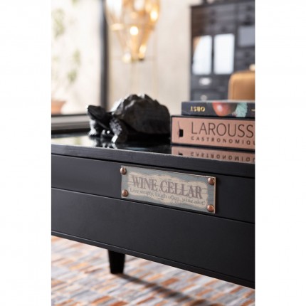 Table basse Collector noire 122x55cm Kare Design