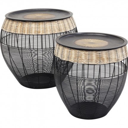 Tables d'appoint African Drums set de 2 Kare Design