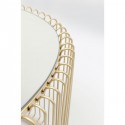 Table basse ovale Wire laiton 60x90cm Kare Design