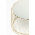 Table basse ovale Wire laiton 60x90cm Kare Design
