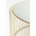 Table basse ovale Wire laiton 60x90cm Kare Design