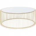 Table basse ovale Wire laiton 60x90cm Kare Design