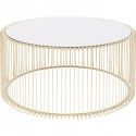 Table basse ronde Wire 80cm laiton Kare Design