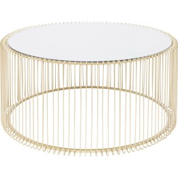 Table basse Wire laiton 80cm Kare Design