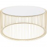 Table basse ronde Wire 80cm laiton Kare Design