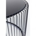 Table basse ovale Wire noire 60x90cm Kare Design