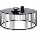 Table basse ovale Wire noire 60x90cm Kare Design