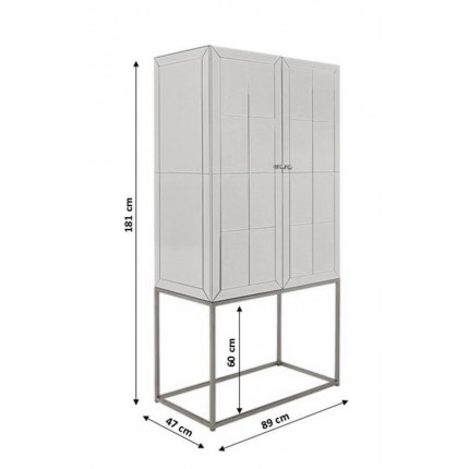 Armoire bar Luxury argent Kare Design