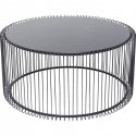 Table basse ronde Wire noire 80cm Kare Design