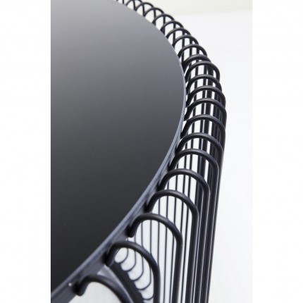 Table basse ronde Wire noire 80cm Kare Design