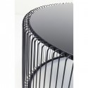 Table basse ronde Wire noire 80cm Kare Design