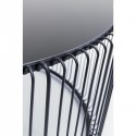 Table basse ronde Wire noire 80cm Kare Design