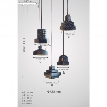 Suspension Tool Spiral 53cm Kare Design