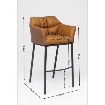 Tabouret de bar Thinktank Quattro marron Kare Design