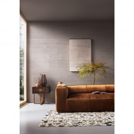 Canapé Cubetto 220cm velours marron Kare Design