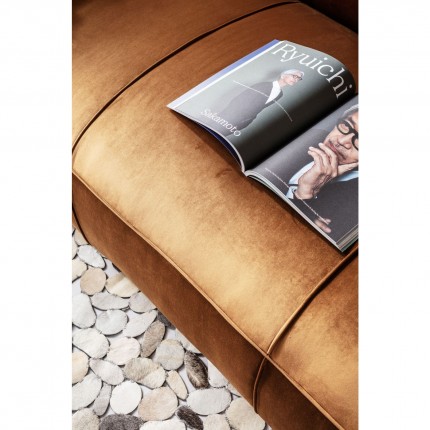 Canapé Cubetto 220cm velours marron Kare Design