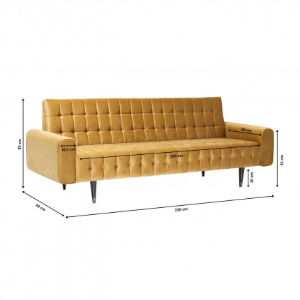 Canapé Milchbar miel 3 places Kare Design