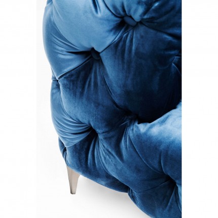 Canapé Look Royal velours bleu pétrole Kare Design