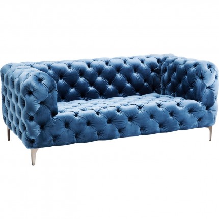 Sofa Look 180cm Velvet Blue Kare Design