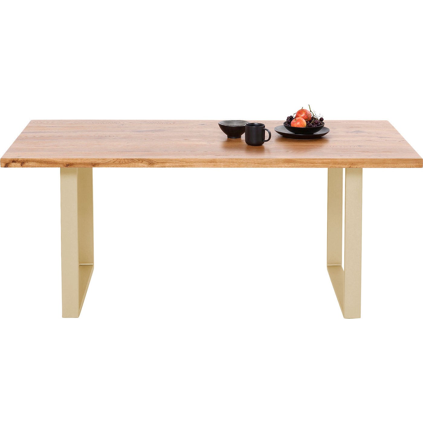 Table Jackie chêne laiton 180x90cm Kare Design