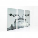 Tableaux en verre Triptychon voiture 240x160cm Kare Design