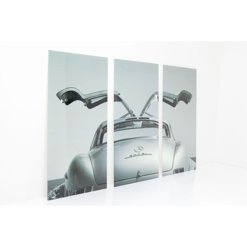 Tableau en verre Triptychon Oldtimer Back 160x240c