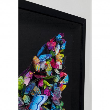 Tableau 3D Papillons 120x120cm Kare Design