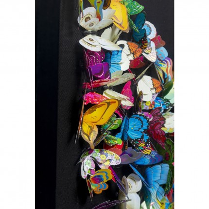 Tableau 3D Papillons 120x120cm Kare Design