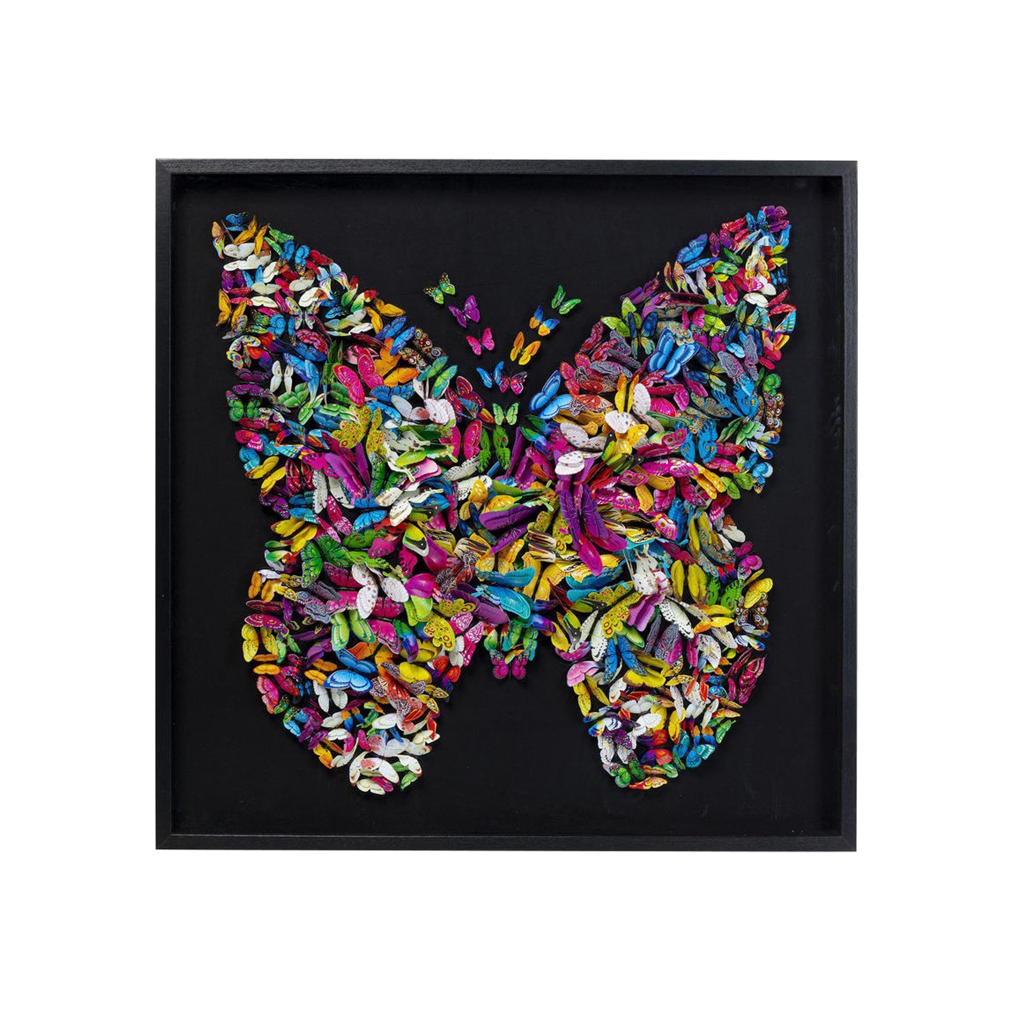 Tableau 3D Papillons 120x120cm Kare Design