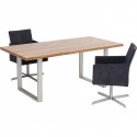 Table Jackie chêne argent 160x80cm Kare Design