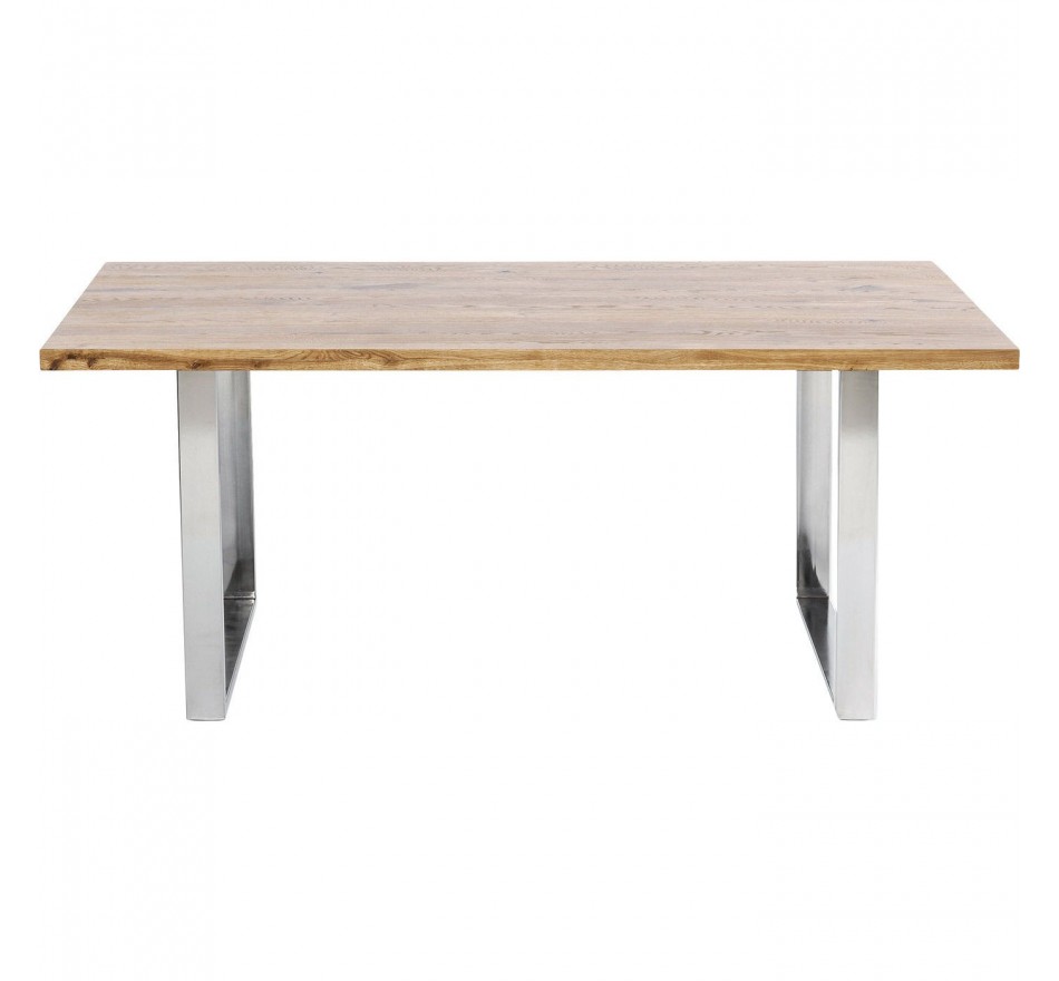 Table Jackie chêne chrome 160x80cm Kare Design