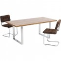 Table Jackie chêne chrome 160x80cm Kare Design