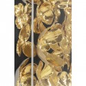 Tableau 3D fleurs dorées 60x60cm Kare Design