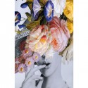 Tableau Frame Femme fleurs pastel 117x152cm Kare Design