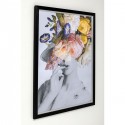 Tableau Frame Femme fleurs pastel 117x152cm Kare Design