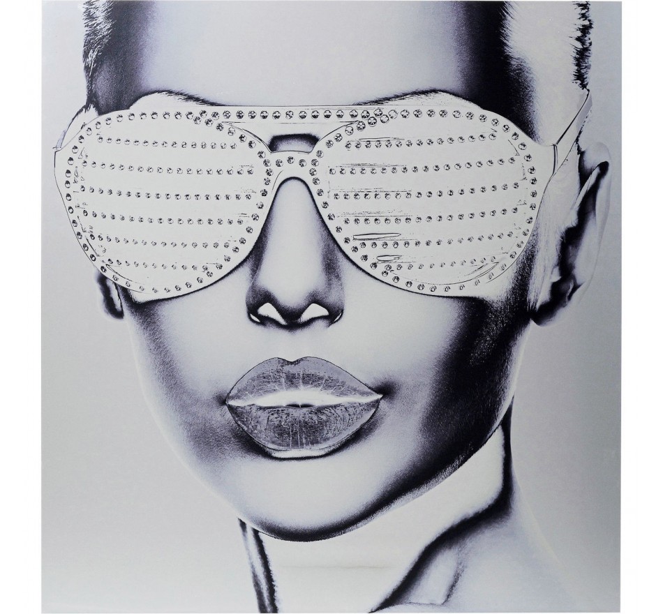 Tableau Alu Cool Girl 120x120cm Kare Design