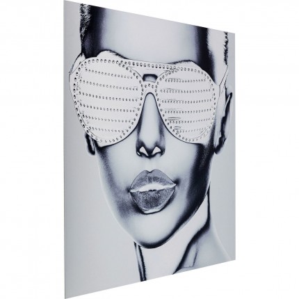 Tableau Alu Cool Girl 120x120cm Kare Design