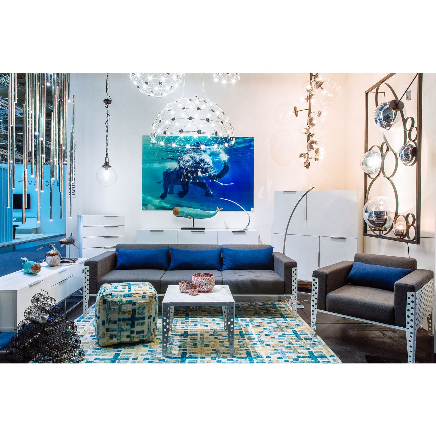 Tableau en verre Swimming Elephant 180x120cm Kare Design