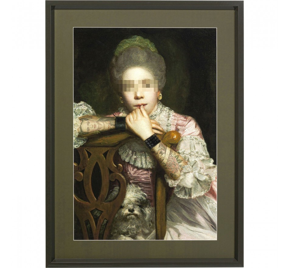Tableau Frame Comtesse Incognito assise 82x112cm Kare Design