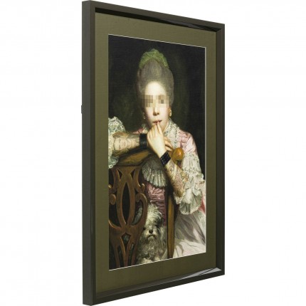 Tableau Frame Comtesse Incognito assise 82x112cm Kare Design