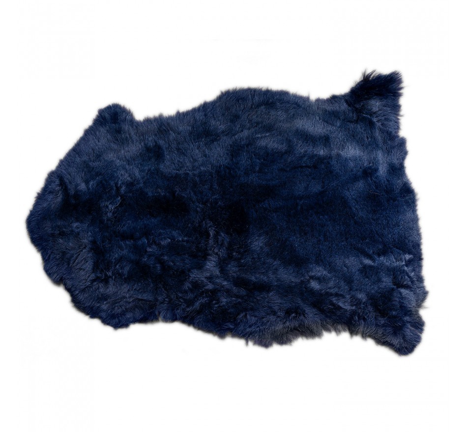 Peau de mouton Heidi bleu foncé 85x60cm Kare Design