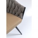 Chaise avec accoudoirs Knot marron Kare Design